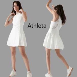 Athleta White Advantage  Sleeveless Mini Dress small in tags NWT